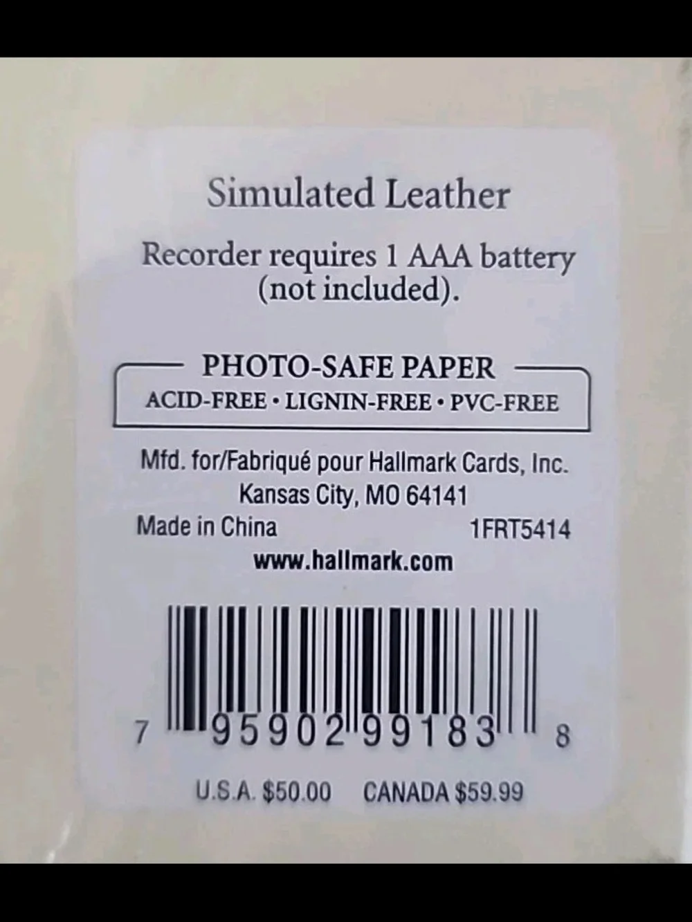 Hallmark Legacy Keeper with Recorder NEW